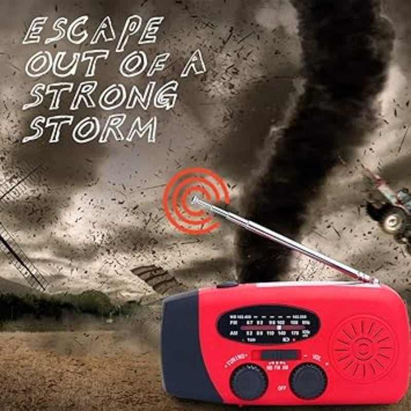 📻 50% RABATT! ☀️ Notfallradio – Solar & Kurbelbetrieb, USB-Ladung, Wetteralarm & Robust für Outdoor/Krise 🔋