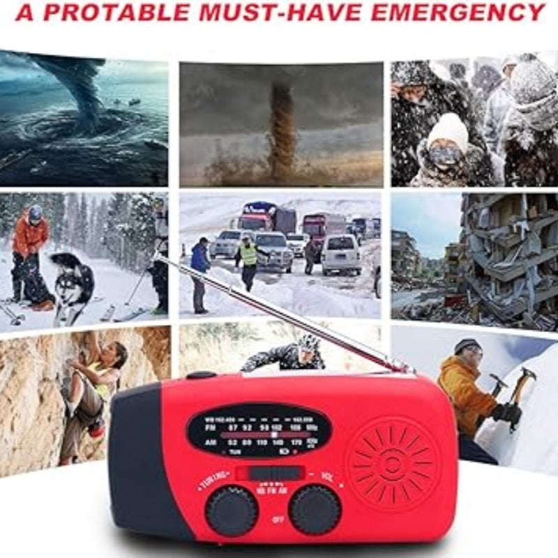 📻 50% RABATT! ☀️ Notfallradio – Solar & Kurbelbetrieb, USB-Ladung, Wetteralarm & Robust für Outdoor/Krise 🔋