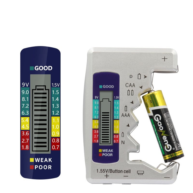 🔋 KAUFE 2, ERHALTE 1 GRATIS! ⚡ Universeller Batterietester – Schnelles Ergebnis, für alle Batterietypen & kompakt ✔️Perfekt für Haus & Reise! 🏠✈️