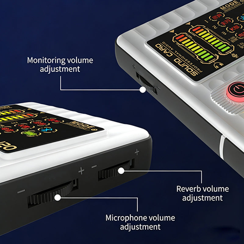 🎉 50% RABATT+Versandkostenfrei für alle Artikel! ✨🎤 Tragbare Handheld-Live-Soundkarte (Stimmenverzerrer): Multifunktionale Effekte + Rauschunterdrückung – Streamen von überall!