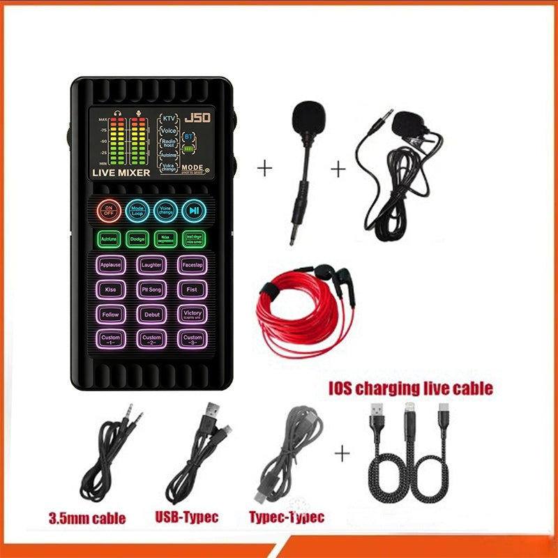 🎉 50% RABATT+Versandkostenfrei für alle Artikel! ✨🎤 Tragbare Handheld-Live-Soundkarte (Stimmenverzerrer): Multifunktionale Effekte + Rauschunterdrückung – Streamen von überall!