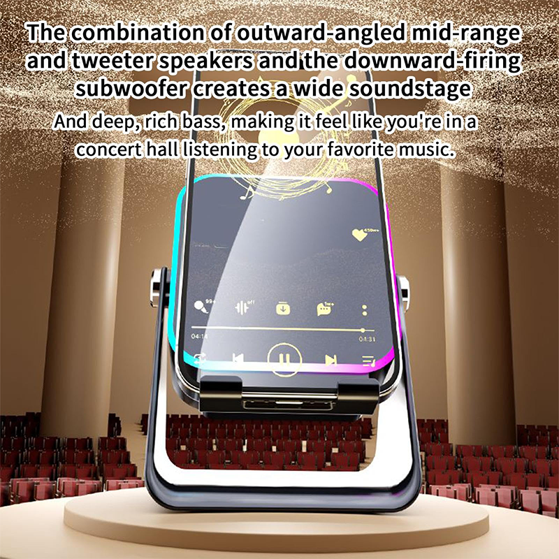 🔥Letzter Tag des zeitlich begrenzten 50%-Rabatts!🔥 5-in-1 Kabelloser Bluetooth-Lautsprecher mit Induktionsfunktion und verstellbarer Handyhalterung