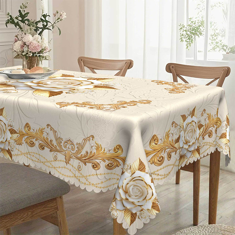 🔥🔥 2026 NEU 🥳🌹Wasserdichte goldene Rosen-Tischdecke