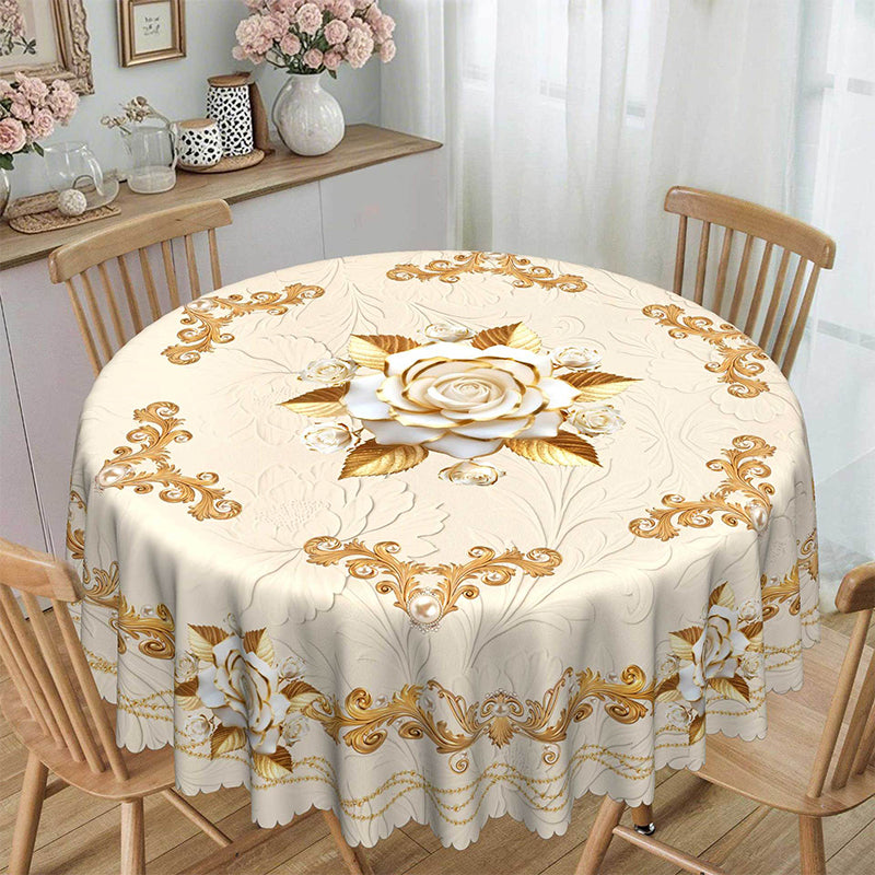 🔥🔥 2026 NEU 🥳🌹Wasserdichte goldene Rosen-Tischdecke