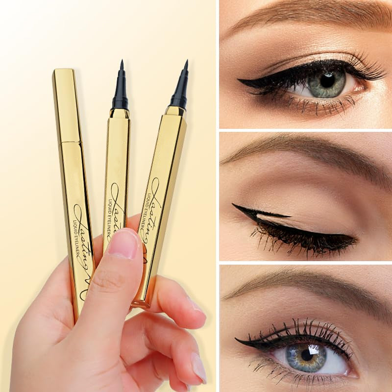 ✨ PARTY-SALE: 2 KAUFEN, 1 GRATIS! 💫 Flüssiger Eyeliner – wasserfest & hält bis zu 24h | Schluss mit verwischten Linien!