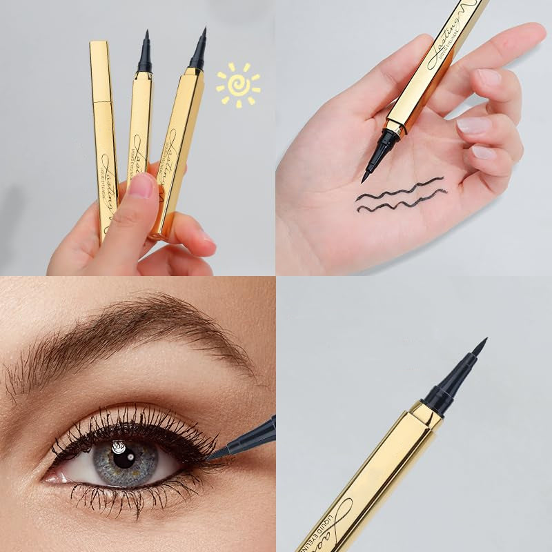 ✨ PARTY-SALE: 2 KAUFEN, 1 GRATIS! 💫 Flüssiger Eyeliner – wasserfest & hält bis zu 24h | Schluss mit verwischten Linien!