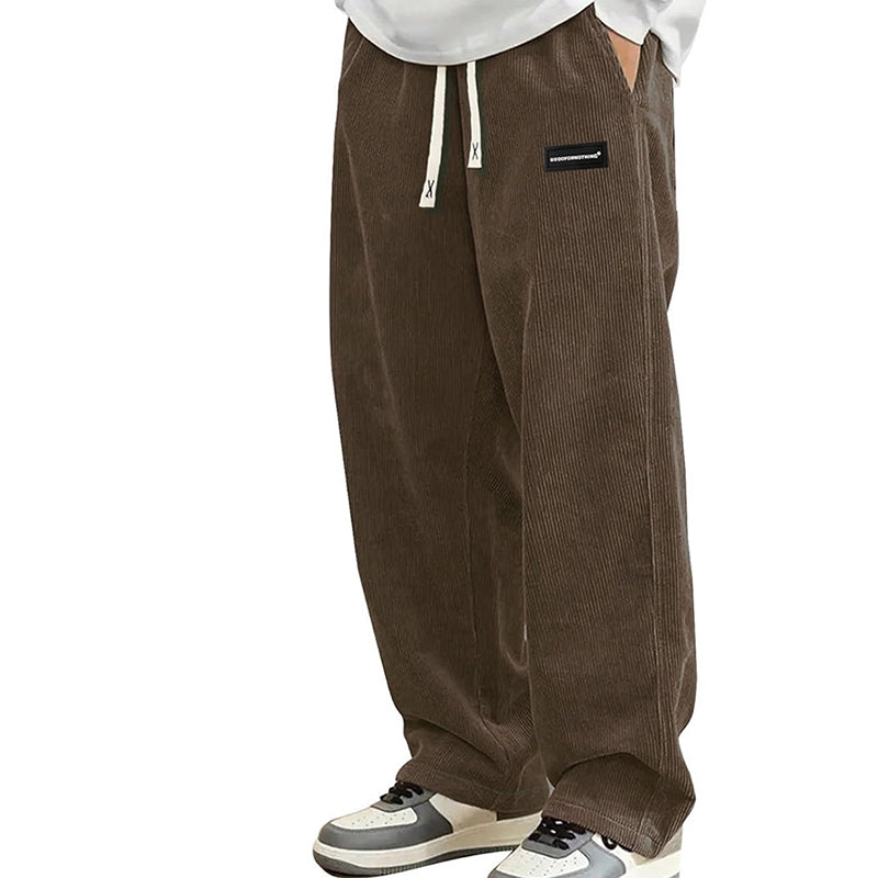 🔥Solange der Vorrat reicht 50 % Rabatt!🎉Herrenhose mit lockerer Passform, Kordelzug und Taschen