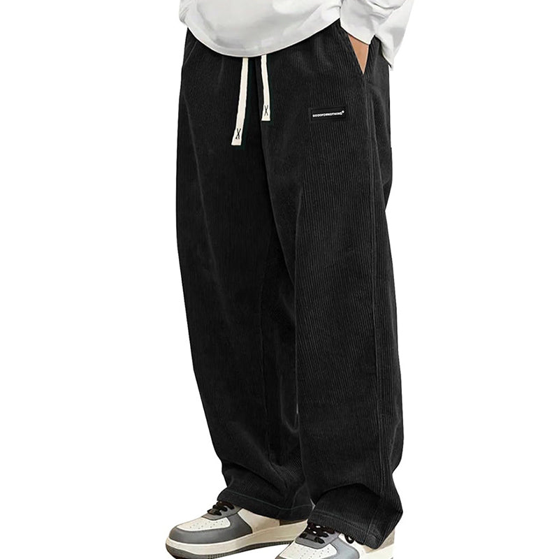 🔥Solange der Vorrat reicht 50 % Rabatt!🎉Herrenhose mit lockerer Passform, Kordelzug und Taschen