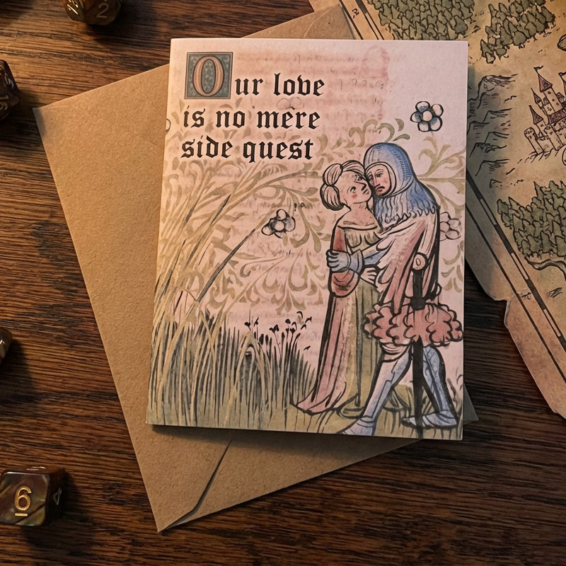 📢📢50 % Rabatt!! ⏰💌Lustige mittelalterliche Meme-Grußkarte - Schräg & Romantisch! An alle Gamer, Mittelalter-Fans & Humorvollen! 🎮🏰