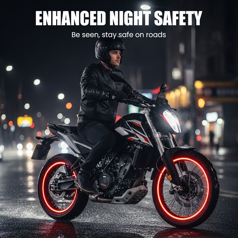 ⚡⚡Neujahrsangebot: 50% RABATT + 1 kaufen, 1 gratis!!!⏳💥 Reflektierende Felgenaufkleber für Motorräder | Einfach anbringen, langanhaltender SchutzWerde von der Seite besser gesehen – einfach anbringen, langanhaltender Schutz⚡⚡
