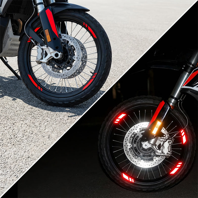 ⚡⚡Neujahrsangebot: 50% RABATT + 1 kaufen, 1 gratis!!!⏳💥 Reflektierende Felgenaufkleber für Motorräder | Einfach anbringen, langanhaltender SchutzWerde von der Seite besser gesehen – einfach anbringen, langanhaltender Schutz⚡⚡