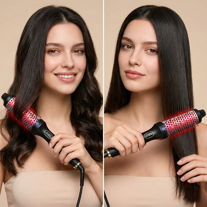 📢📢50 % Rabatt!!+2 Artikel = kostenloser Versand ⏰💇‍♀️ 32 mm Ionen-Heizbürste für Locken & Volumen – Glätt- und Stylingbürste für Pony & Ansatz 🎀✨