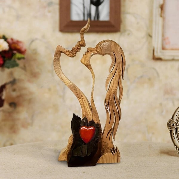 📢📢50 % Rabatt!! ⏰💝 Holzschnitzerei in Herzform Dekoration