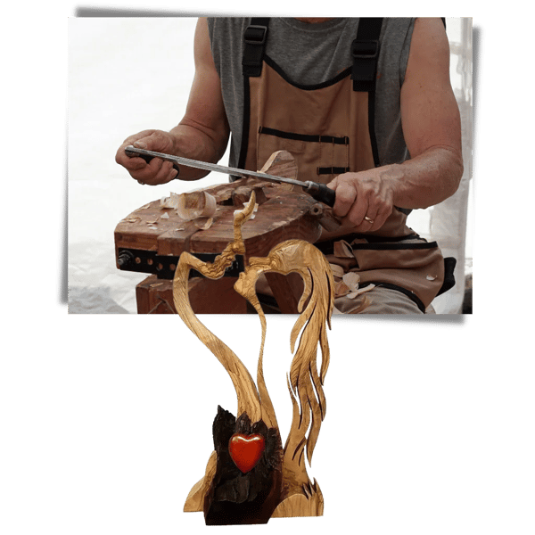 📢📢50 % Rabatt!! ⏰💝 Holzschnitzerei in Herzform Dekoration