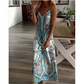 ⏳🔥2026 Hot Sale🎁 Ärmelloses Maxikleid mit Retro-Print und V-Ausschnitt für Damen – perfekt für Urlaub, Date oder Dinner🌺