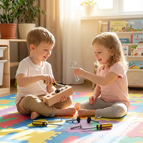 📢📢50 % Rabatt!! ⏰👨‍👦🔩Pädagogisches Schraub-Activity-Board – Feinmotorik & logisches Denken kinderleicht entwickeln🧠✨ Lernspielzeug Nr.1