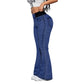 🔥Solange der Vorrat reicht 50 % Rabatt!🎉Damen High-Waist Schlagjeans aus Stretch-Denim
