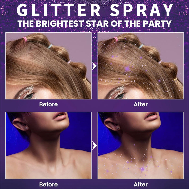 🎉 Neujahrsgeschenk – 50% RABATT! ✨ Shining Star Glitzer-Spray: Für Haar & Körper – Langanhaltender Glanz & hautverträglich | Partys, Karneval oder Fotoshootings. 🎉