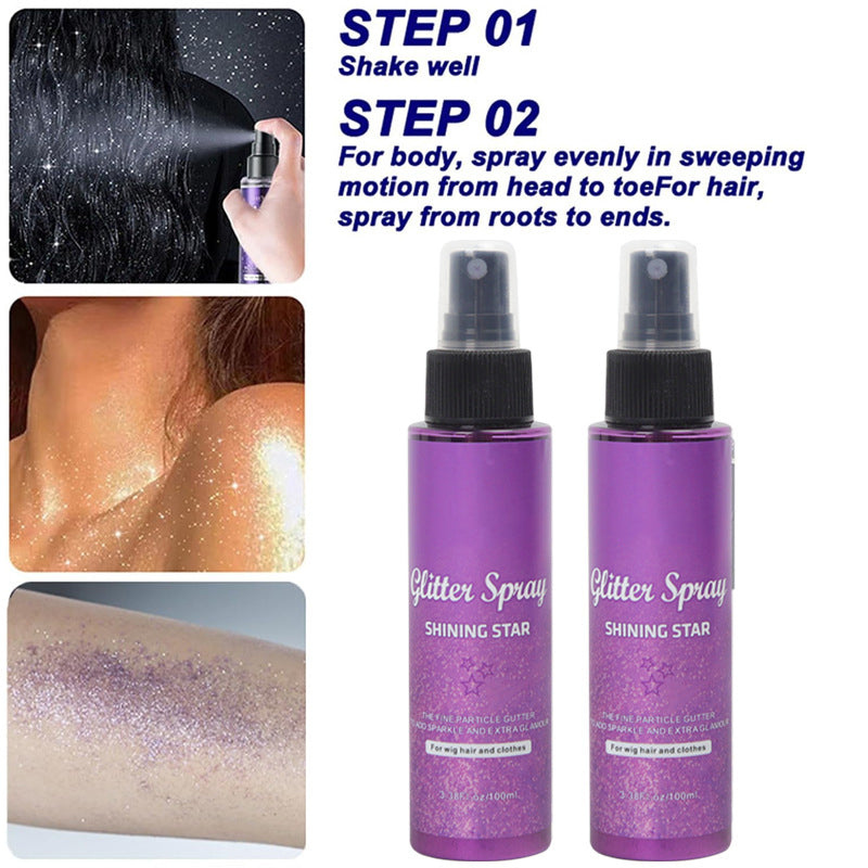 🎉 Neujahrsgeschenk – 50% RABATT! ✨ Shining Star Glitzer-Spray: Für Haar & Körper – Langanhaltender Glanz & hautverträglich | Partys, Karneval oder Fotoshootings. 🎉