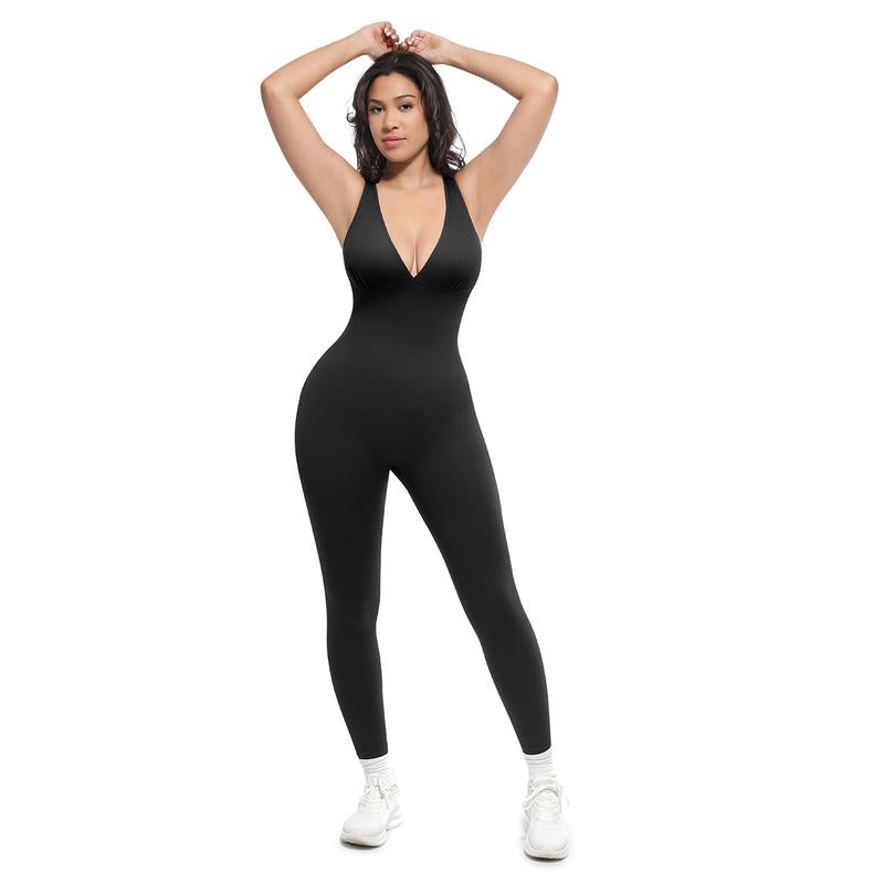 🎉Letzter Tag Aktion 49% RABATT💞Deep-V-Shapewear mit Bruststütze Atmungsaktiver High-Waist-Bauchkontroll-Jumpsuit