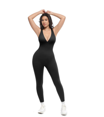 🎉Letzter Tag Aktion 49% RABATT💞Deep-V-Shapewear mit Bruststütze Atmungsaktiver High-Waist-Bauchkontroll-Jumpsuit