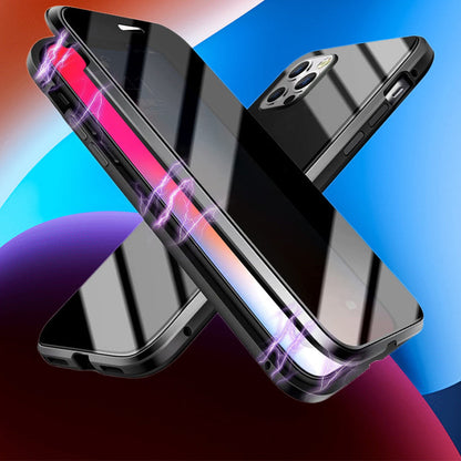 📢📢50% Rabatt!! ⏰🛡️Doppelseitige Schutzhülle aus gehärtetem Glas – Anti-Spy Sichtschutz & praktische Handhabung | Für Ihr Handy & Einfach anzubringen.📱✨