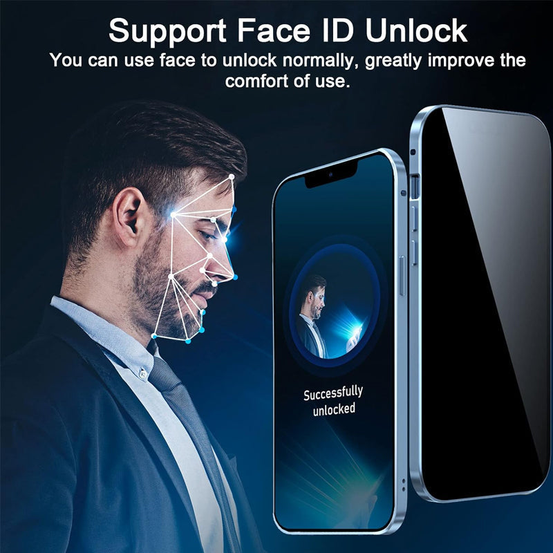 📢📢50% Rabatt!! ⏰🛡️Doppelseitige Schutzhülle aus gehärtetem Glas – Anti-Spy Sichtschutz & praktische Handhabung | Für Ihr Handy & Einfach anzubringen.📱✨