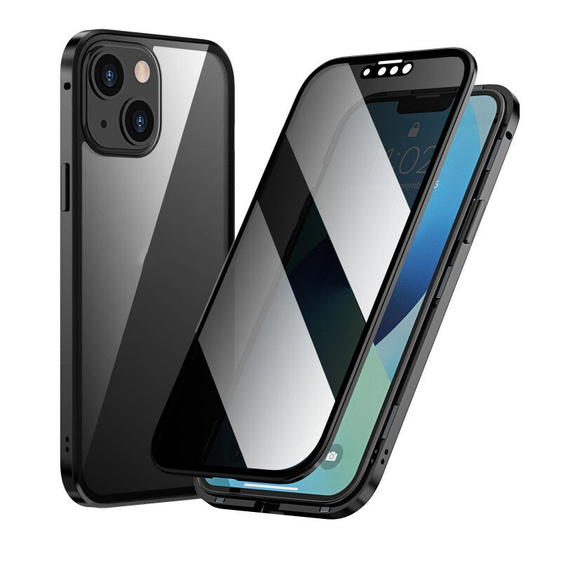 📢📢50% Rabatt!! ⏰🛡️Doppelseitige Schutzhülle aus gehärtetem Glas – Anti-Spy Sichtschutz & praktische Handhabung | Für Ihr Handy & Einfach anzubringen.📱✨