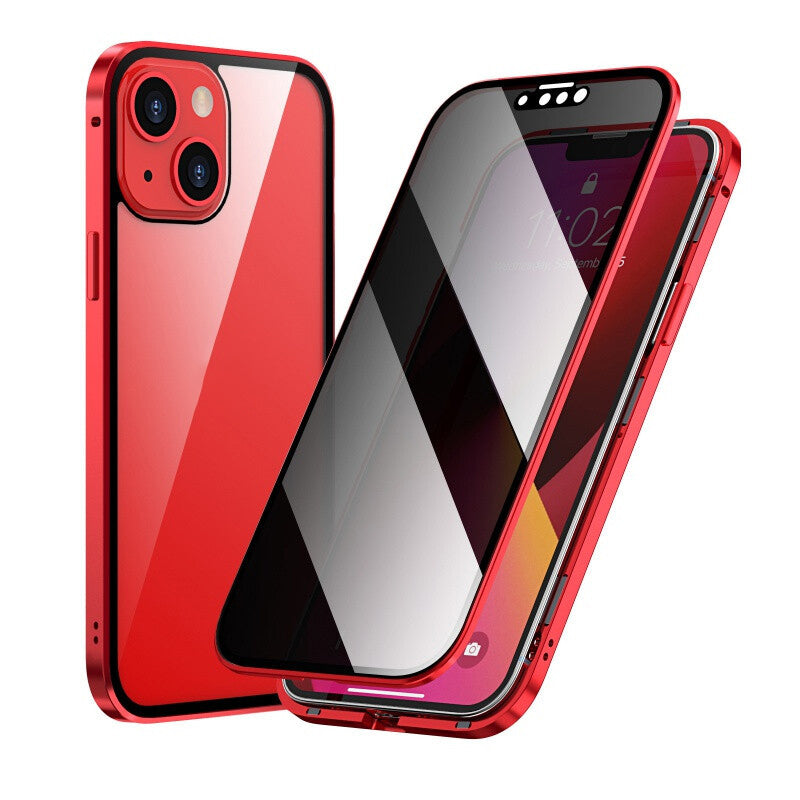 📢📢50% Rabatt!! ⏰🛡️Doppelseitige Schutzhülle aus gehärtetem Glas – Anti-Spy Sichtschutz & praktische Handhabung | Für Ihr Handy & Einfach anzubringen.📱✨