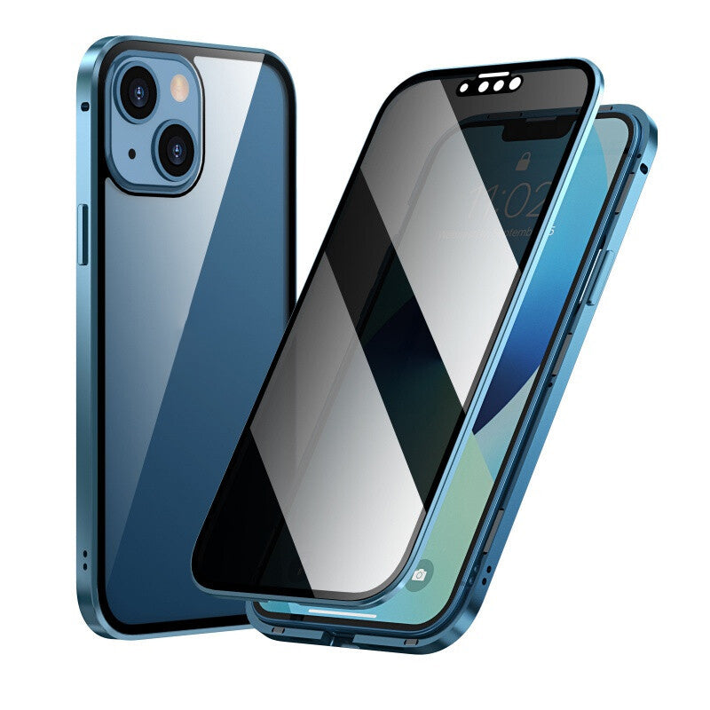 📢📢50% Rabatt!! ⏰🛡️Doppelseitige Schutzhülle aus gehärtetem Glas – Anti-Spy Sichtschutz & praktische Handhabung | Für Ihr Handy & Einfach anzubringen.📱✨