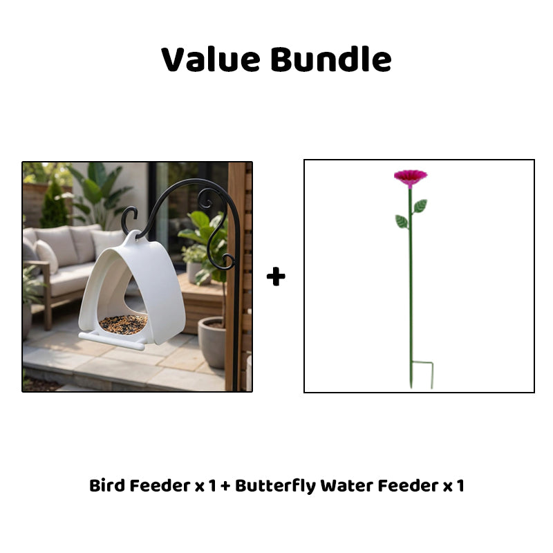 📢📢 50 % RABATT!! ⏰ Hängendes Vogelfutterhaus für den Garten mit Dach 🐦 | Wetterfest & einfach zu befüllen, einfach aufzuhängen & zu reinigen!🌧️❤️