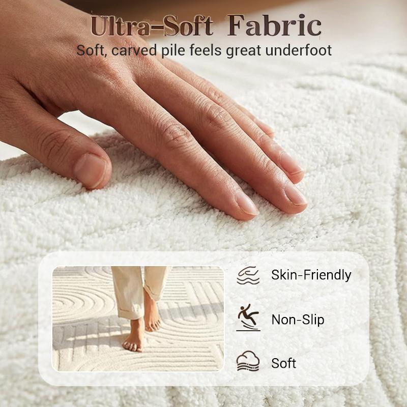 🛋️ HEISSER VERKAUF! ⚡ Weicher Teppich mit Bogenmuster – Ultraweich und flauschig, modernes Bogendesign, rutschfeste Unterseite, waschbar und ideal für Wohn- und Schlafzimmer ✨