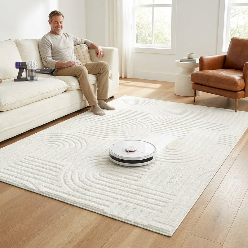 🛋️ HEISSER VERKAUF! ⚡ Weicher Teppich mit Bogenmuster – Ultraweich und flauschig, modernes Bogendesign, rutschfeste Unterseite, waschbar und ideal für Wohn- und Schlafzimmer ✨
