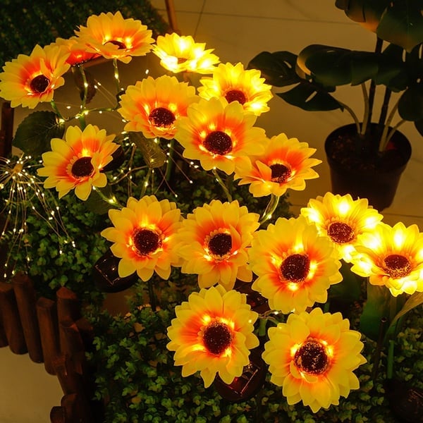 🌻 Realistisch & wetterfest | Solar-Sonnenblume – Bestseller 2026 | IP65-Außen-Dekoration