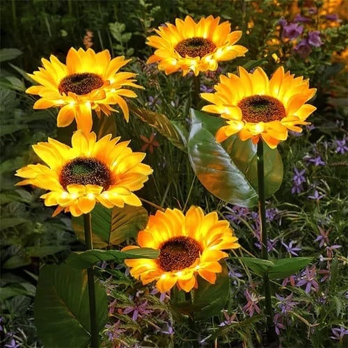 🌻 Realistisch & wetterfest | Solar-Sonnenblume – Bestseller 2026 | IP65-Außen-Dekoration