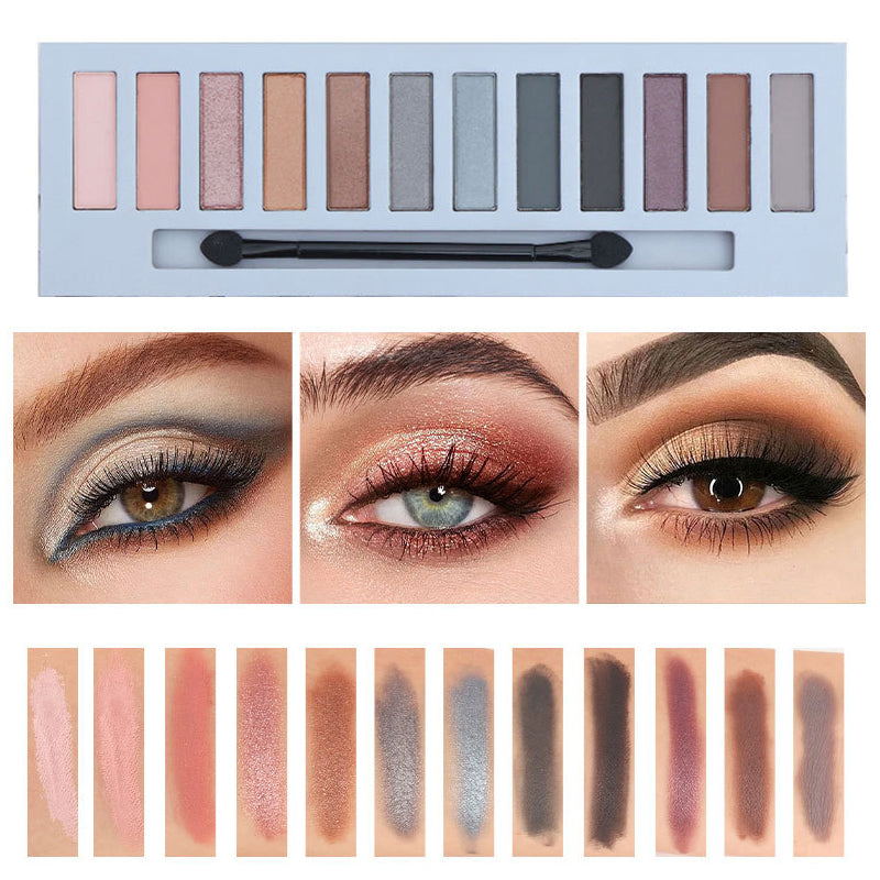 📢📢50 % Rabatt!! ⏰🎀Lebendiges Lidschatten-Palette-Set mit 12 Farbtönen