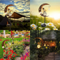 🥳50 % Rabatt!!🌙✨ Solar-Gartenstecklampe mit Kolibri- und Mondmotiv