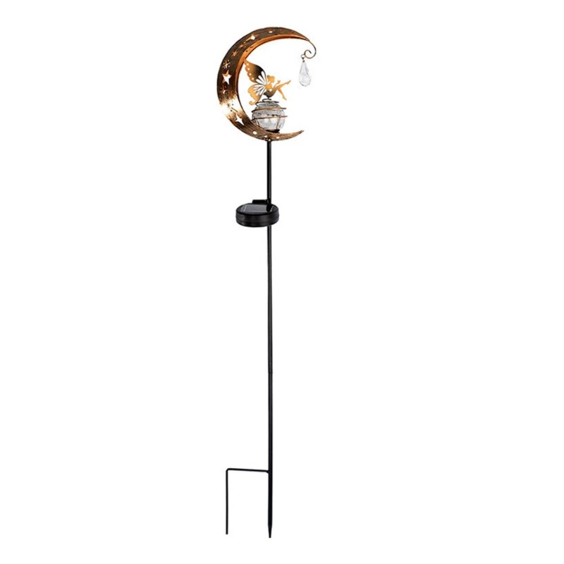 🥳50 % Rabatt!!🌙✨ Solar-Gartenstecklampe mit Kolibri- und Mondmotiv