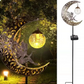 🥳50 % Rabatt!!🌙✨ Solar-Gartenstecklampe mit Kolibri- und Mondmotiv