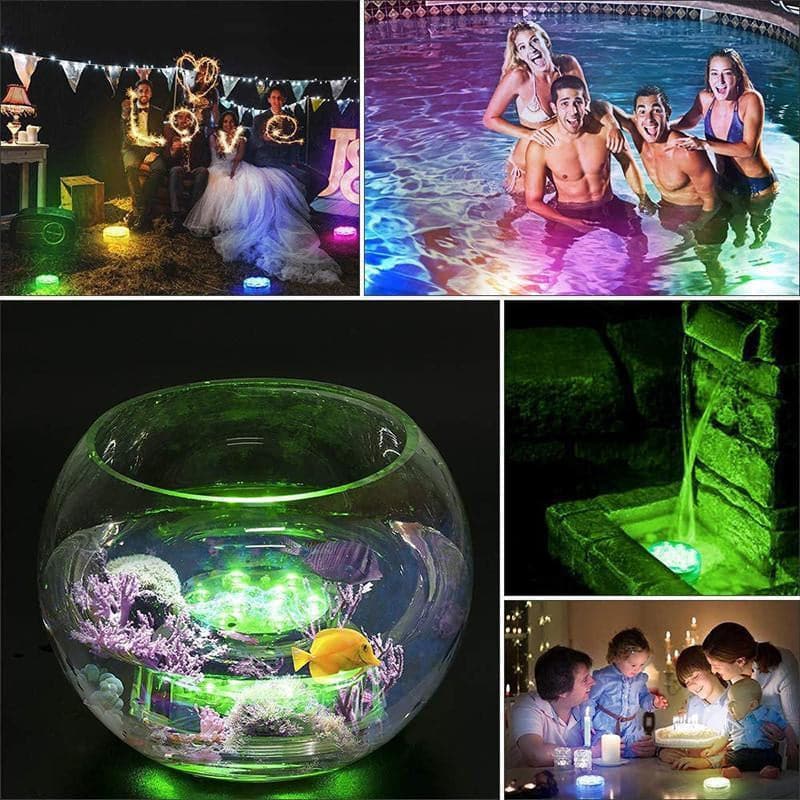 📢📢50 % Rabatt!! ⏰ 2+1 GRATIS!! 🎁💥Unterwasser-LED-Poolleuchten (mit Funkfernbedienung)