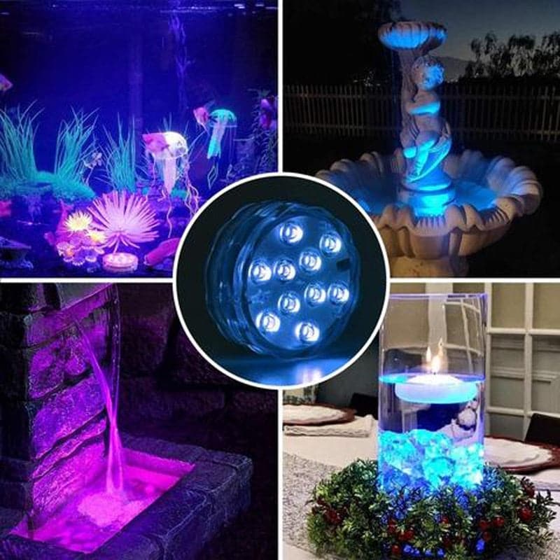 📢📢50 % Rabatt!! ⏰ 2+1 GRATIS!! 🎁💥Unterwasser-LED-Poolleuchten (mit Funkfernbedienung)