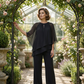📣 50% Rabatt + KOSTENLOSER VERSAND!! 🔥🎉 Eleganter Zweiteiler: Bluse mit asymmetrischem Saum & weite Hose