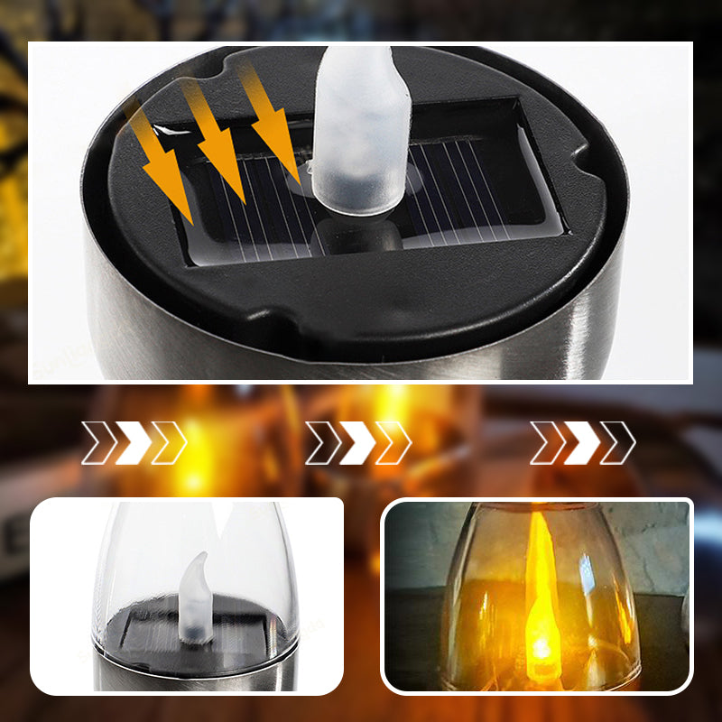 🎁 2+1 GRATIS!!🕯️🌞 Solar-Kerzenlicht für draußen – Wetterfest, stimmungsvolles Garten- & Terrassenlicht