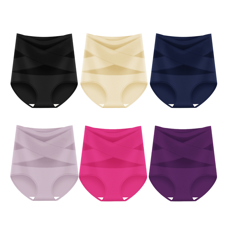 🌸Letzter Tag – 1 kaufen, 2 Packungen gratis!✨ Plus-Size High-Waist Cross Tummy Control Slips