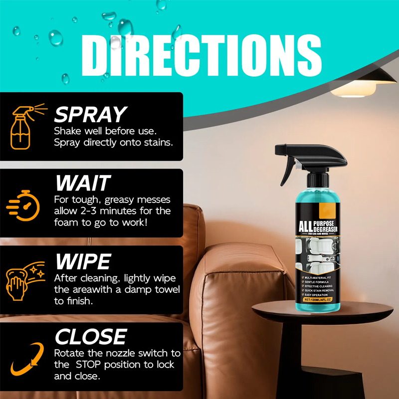 🔥🎁 1+1 GRATIS!! 🧼✨Mehrzweck-Reinigungsspray | Universal-Entfetter für Auto und Haushalt