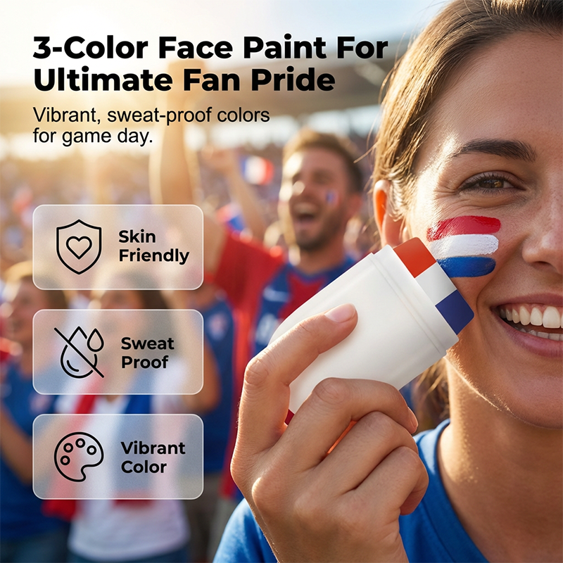 🎁 1+1 GRATIS!! 💥🌟 3-Farben-Flaggen-Gesichtsmalstift für die Weltmeisterschaft ⚽🎨
