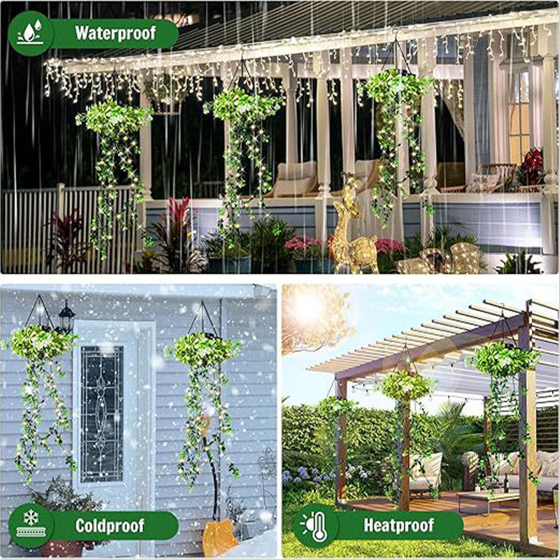 📢📢50 % Rabatt!! ⏰✨Solarbetriebene Hängeleuchte aus Mailänder Gras