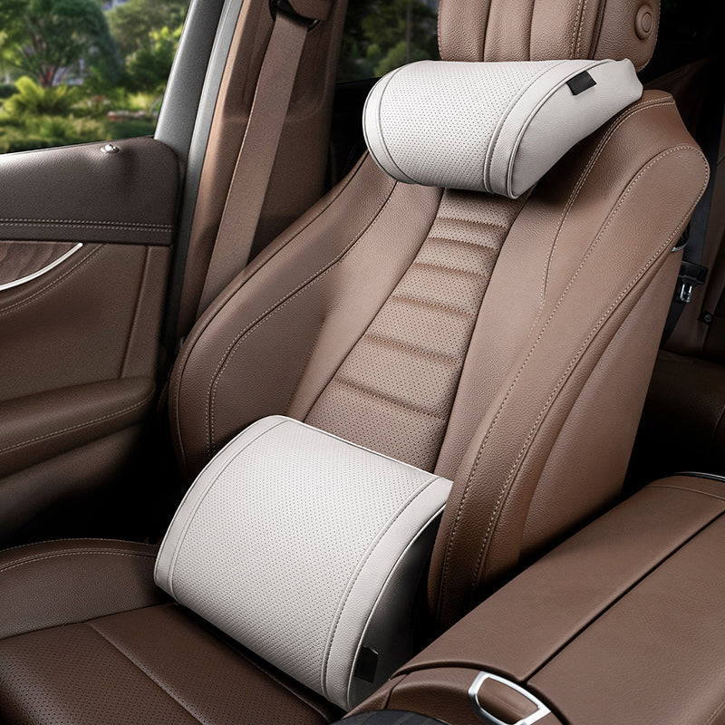 📢📢 50 % Rabatt!! 🚗💤Ergonomisches Kopfstützen- und Lendenwirbelstützen-Set für Autositze