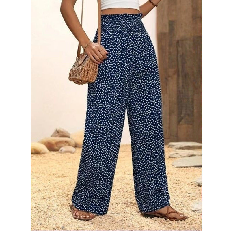 ⏳ Zeitlich begrenzt 50% Rabatt ⏰ Damen-Hose mit gerafftem Hohem Bund und Weitem Bein 👖