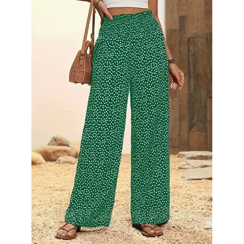 ⏳ Zeitlich begrenzt 50% Rabatt ⏰ Damen-Hose mit gerafftem Hohem Bund und Weitem Bein 👖